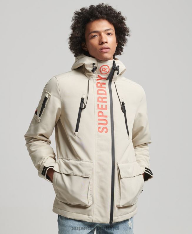 jaqueta corta-vento ultimate sd homens bege roupas Superdry 2208H926