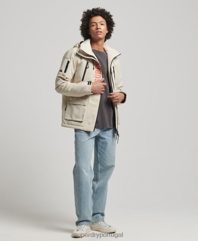 jaqueta corta-vento ultimate sd homens bege roupas Superdry 2208H926