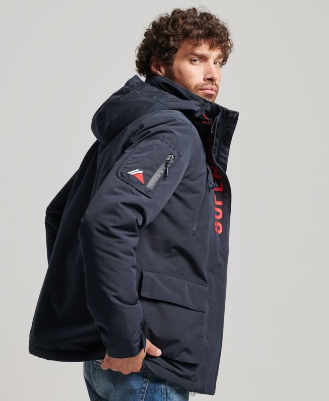 jaqueta corta-vento ultimate sd homens marinha roupas Superdry 2208H1101