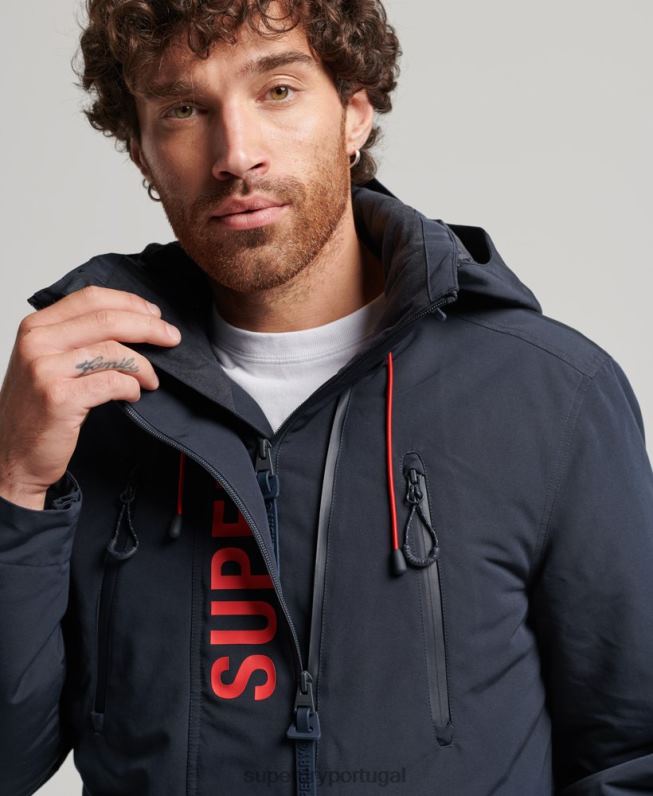 jaqueta corta-vento ultimate sd homens marinha roupas Superdry 2208H1101