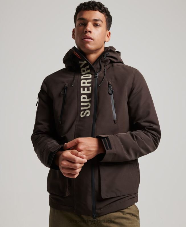 jaqueta corta-vento ultimate sd homens marrom roupas Superdry 2208H969