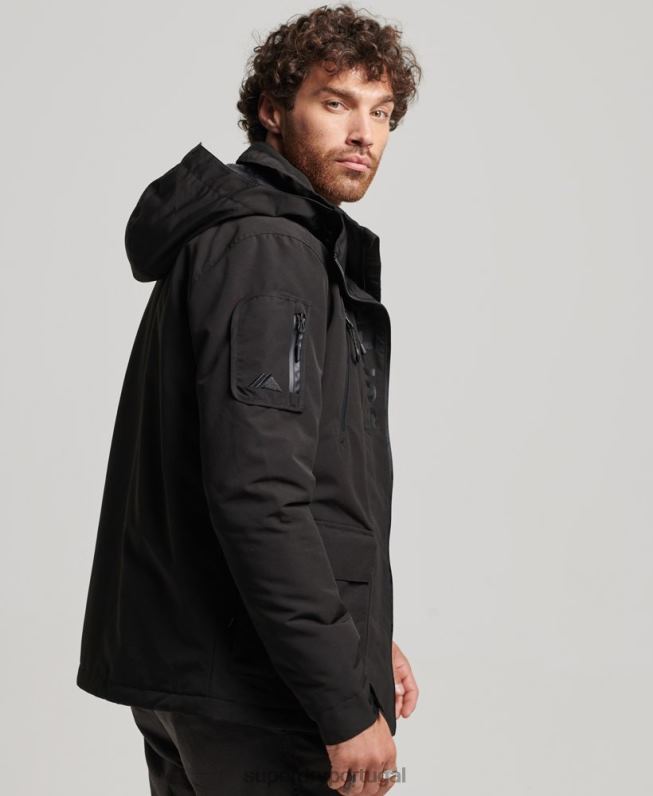 jaqueta corta-vento ultimate sd homens preto roupas Superdry 2208H1119