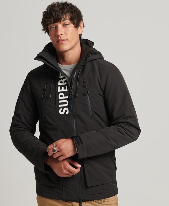 jaqueta corta-vento ultimate sd homens preto roupas Superdry 2208H1187