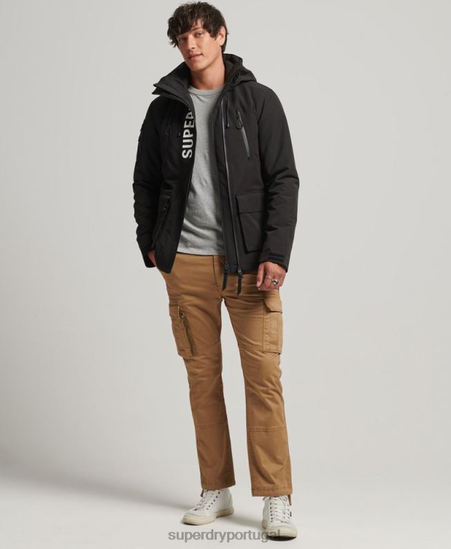 jaqueta corta-vento ultimate sd homens preto roupas Superdry 2208H1187