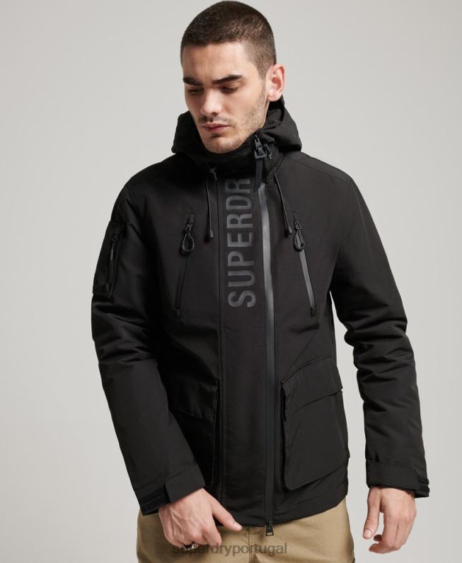 jaqueta corta-vento ultimate sd homens preto roupas Superdry 2208H919