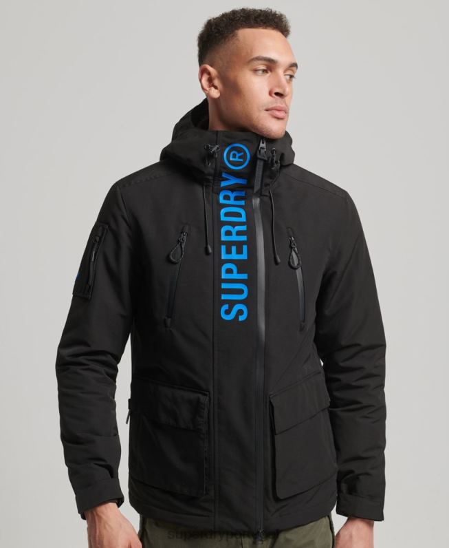 jaqueta corta-vento ultimate sd homens preto roupas Superdry 2208H922