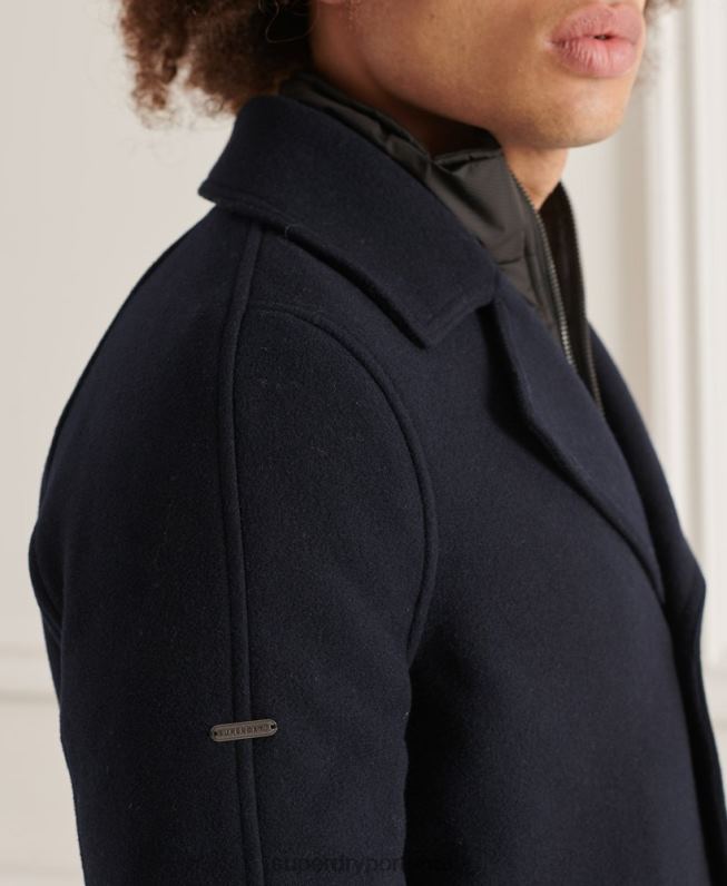 jaqueta curta acolchoada studios homens marinha roupas Superdry 2208H1036