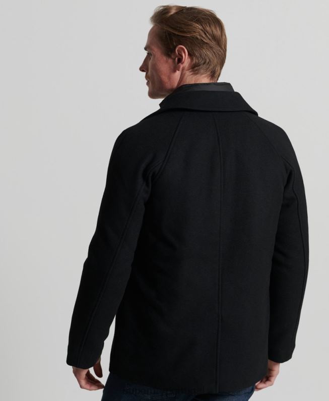 jaqueta curta acolchoada studios homens preto roupas Superdry 2208H1145