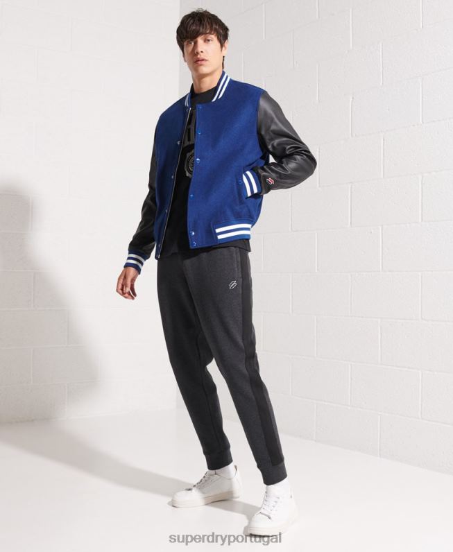 jaqueta de beisebol do time do colégio de lã homens marinha roupas Superdry 2208H4586