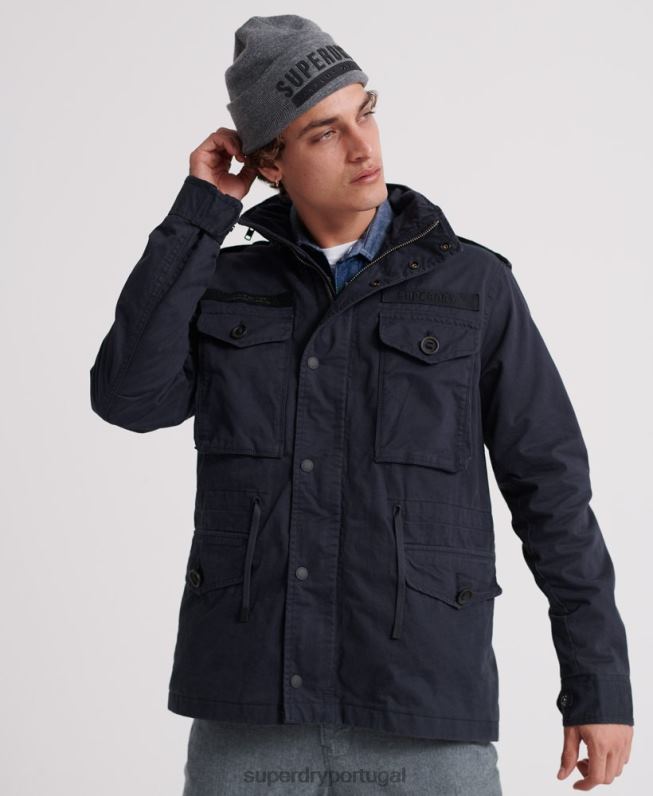 jaqueta de campo novato homens marinha roupas Superdry 2208H4719
