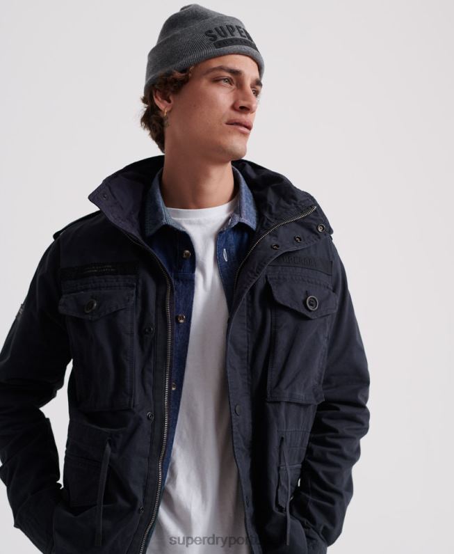 jaqueta de campo novato homens marinha roupas Superdry 2208H4719