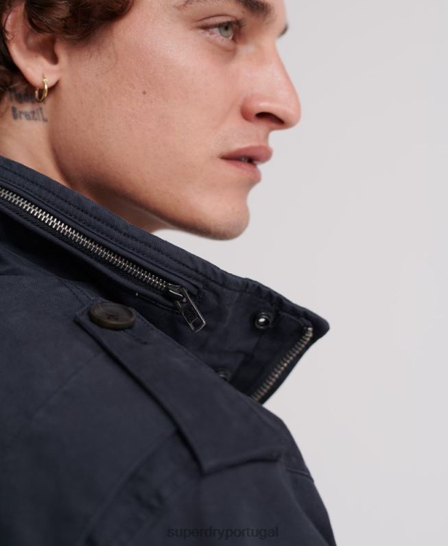 jaqueta de campo novato homens marinha roupas Superdry 2208H4719
