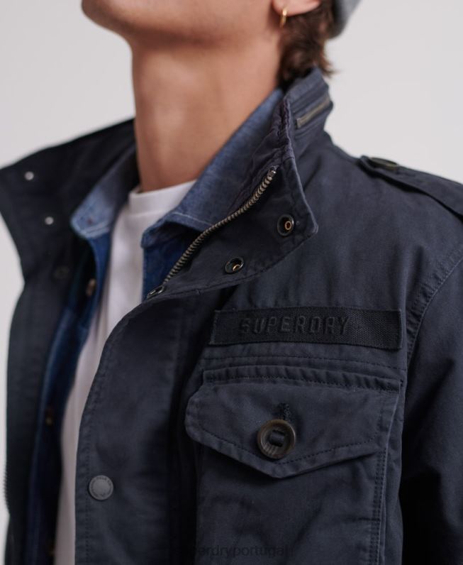 jaqueta de campo novato homens marinha roupas Superdry 2208H4719