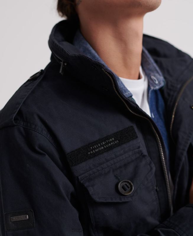 jaqueta de campo novato homens marinha roupas Superdry 2208H4719