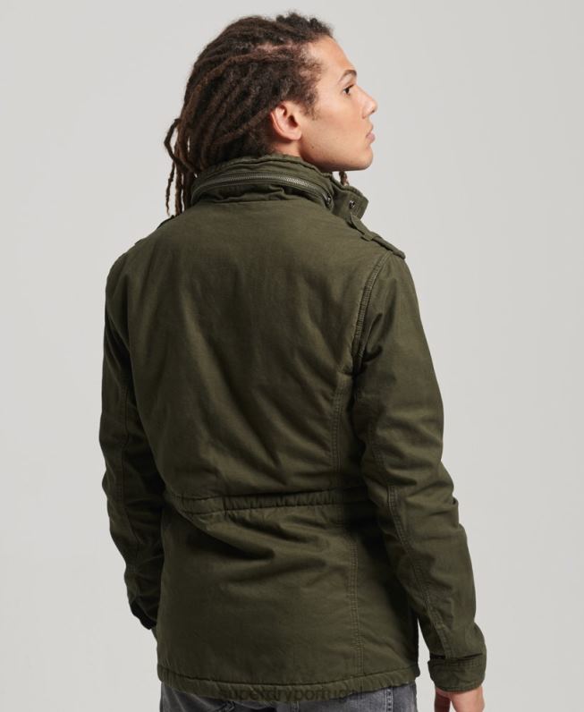 jaqueta de campo para clima pesado novato homens verde roupas Superdry 2208H1137