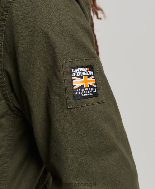 jaqueta de campo para clima pesado novato homens verde roupas Superdry 2208H1137