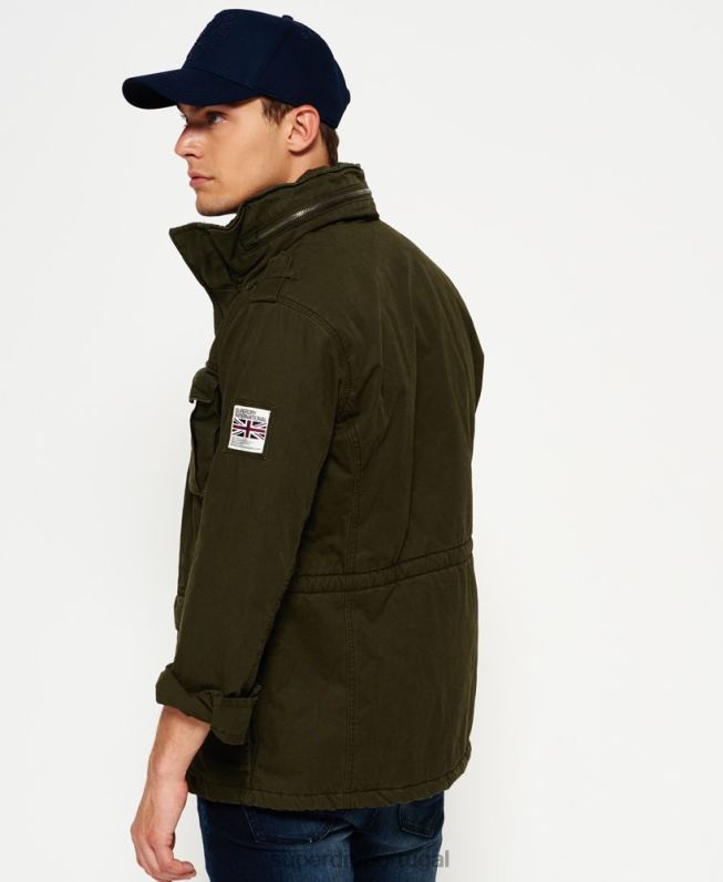 jaqueta de campo para clima pesado novato homens verde roupas Superdry 2208H1204