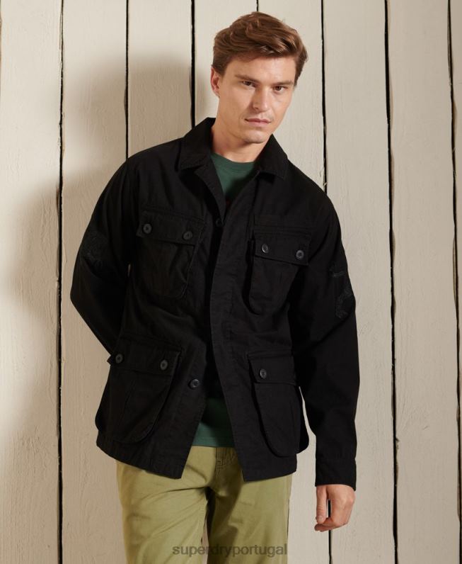 jaqueta de combate tropical do ano novo chinês homens preto roupas Superdry 2208H4484