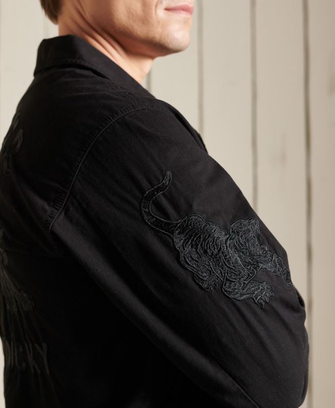 jaqueta de combate tropical do ano novo chinês homens preto roupas Superdry 2208H4484