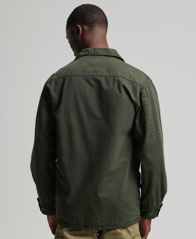 jaqueta de combate tropical homens verde roupas Superdry 2208H4701