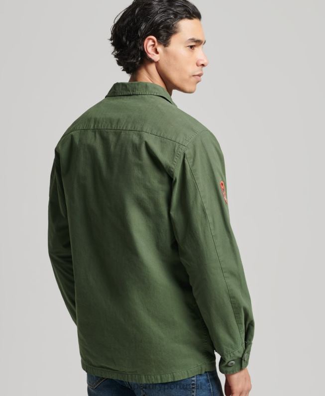 jaqueta de combate tropical homens verde roupas Superdry 2208H4702