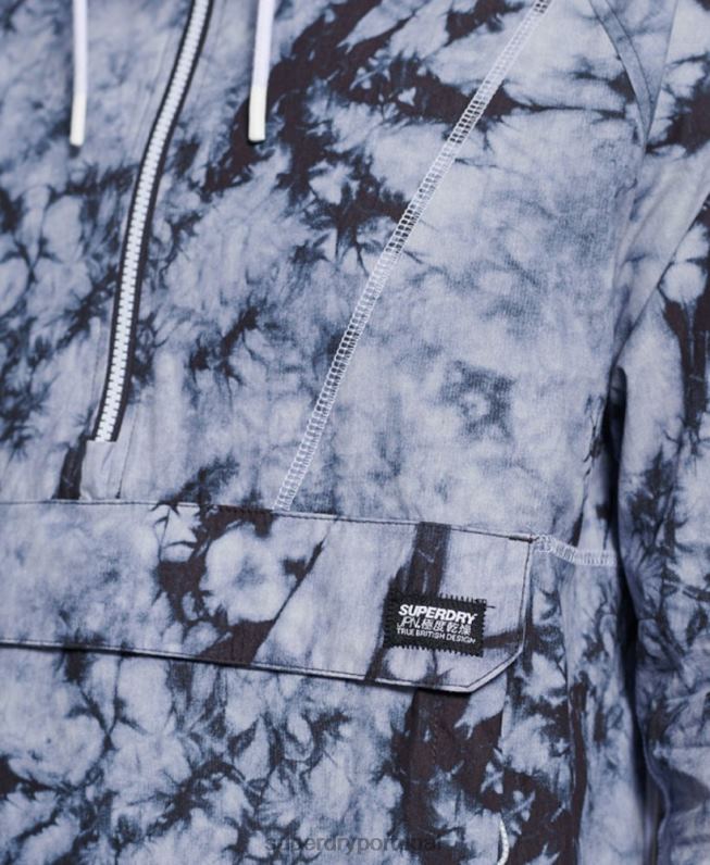 jaqueta de contraste homens cinza escuro roupas Superdry 2208H1182