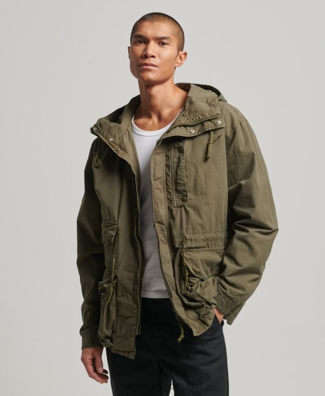 jaqueta de convés com capuz homens caqui roupas Superdry 2208H938