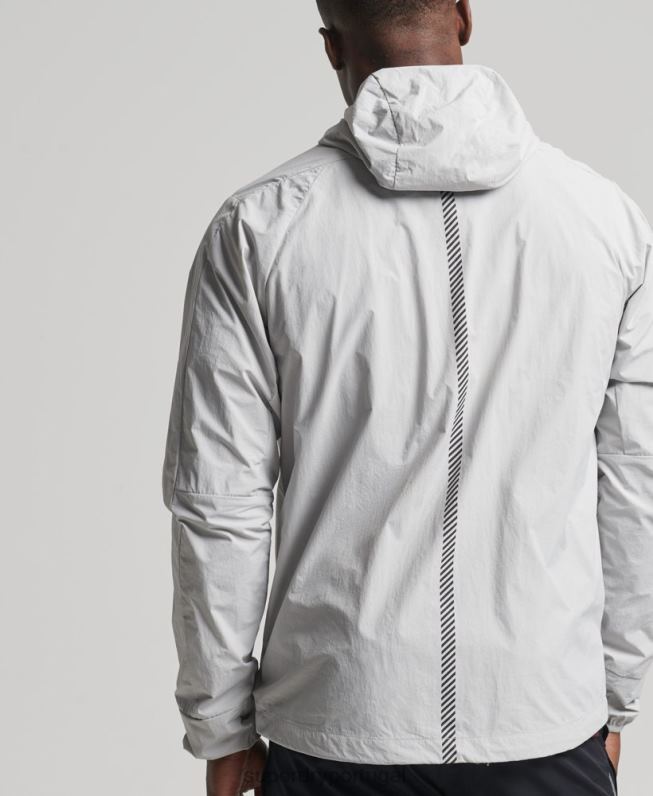 jaqueta de corrida homens cinza claro roupas Superdry 2208H5389