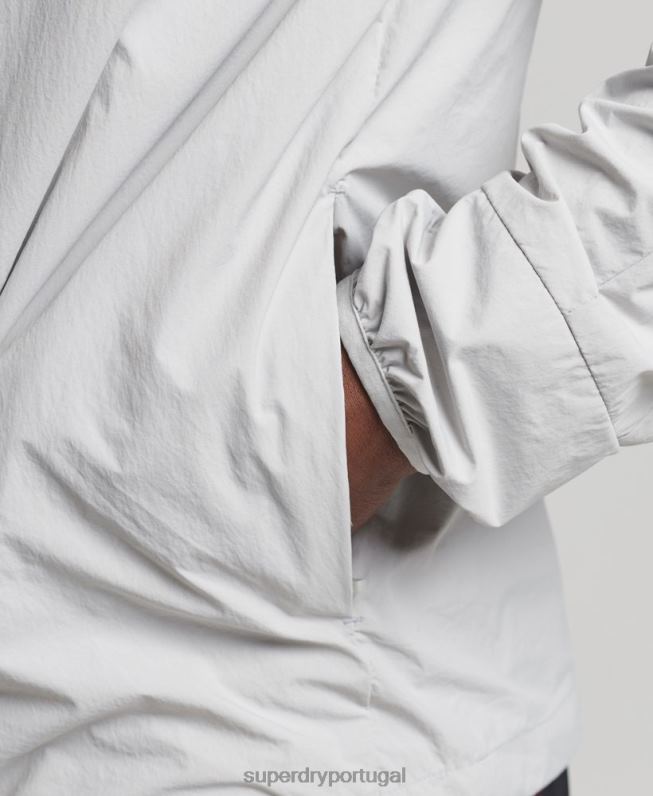 jaqueta de corrida homens cinza claro roupas Superdry 2208H5389