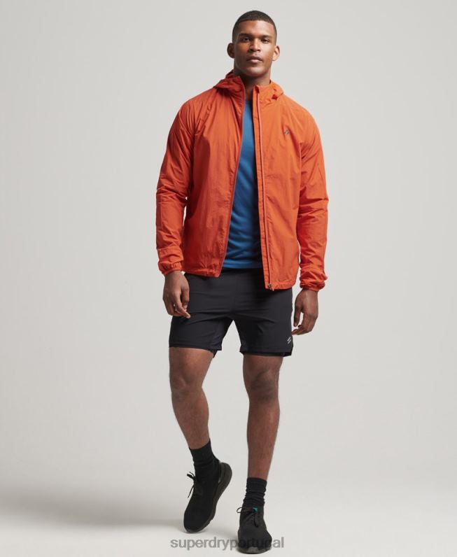 jaqueta de corrida homens laranja roupas Superdry 2208H4545