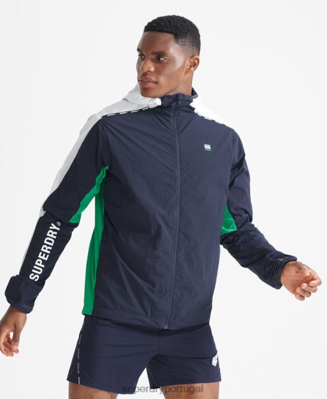 jaqueta de corrida homens marinha roupas Superdry 2208H5400
