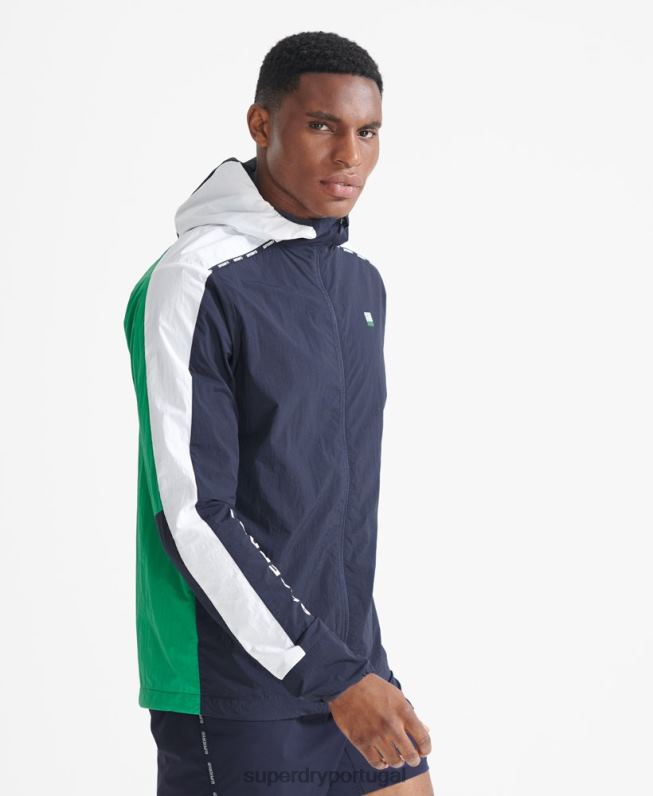 jaqueta de corrida homens marinha roupas Superdry 2208H5400