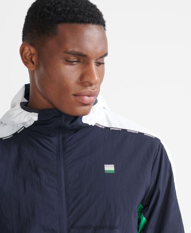 jaqueta de corrida homens marinha roupas Superdry 2208H5400