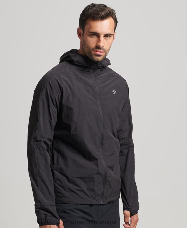 jaqueta de corrida homens preto roupas Superdry 2208H4544