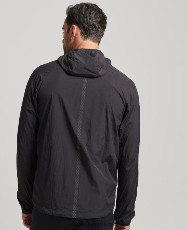 jaqueta de corrida homens preto roupas Superdry 2208H4544