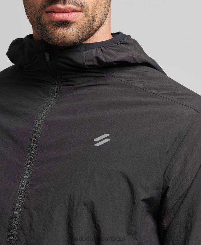 jaqueta de corrida homens preto roupas Superdry 2208H4544