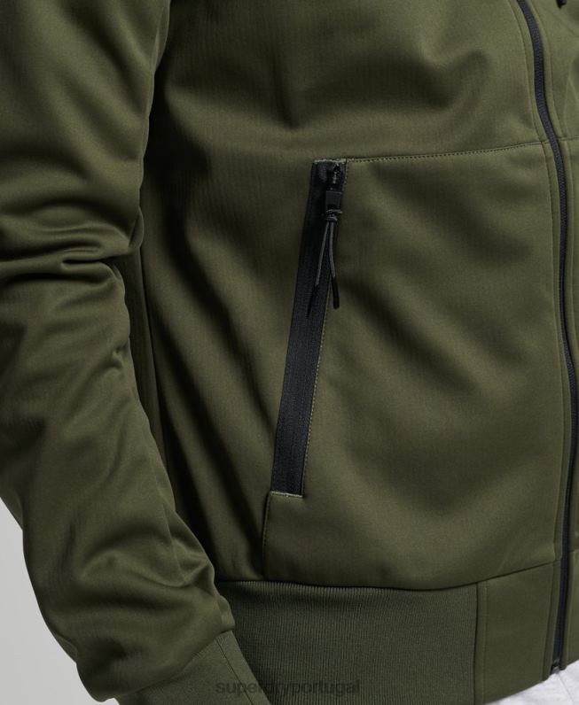 jaqueta de corrida tech soft shell homens caqui roupas Superdry 2208H1132