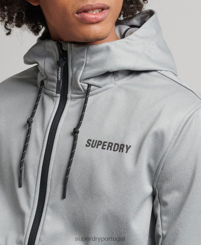 jaqueta de corrida tech soft shell homens cinza roupas Superdry 2208H1141