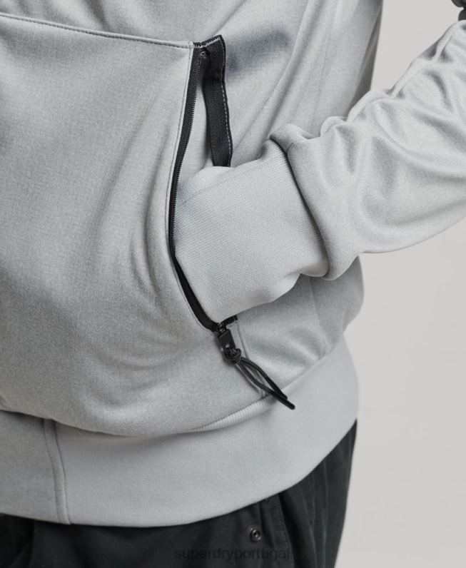 jaqueta de corrida tech soft shell homens cinza roupas Superdry 2208H1141