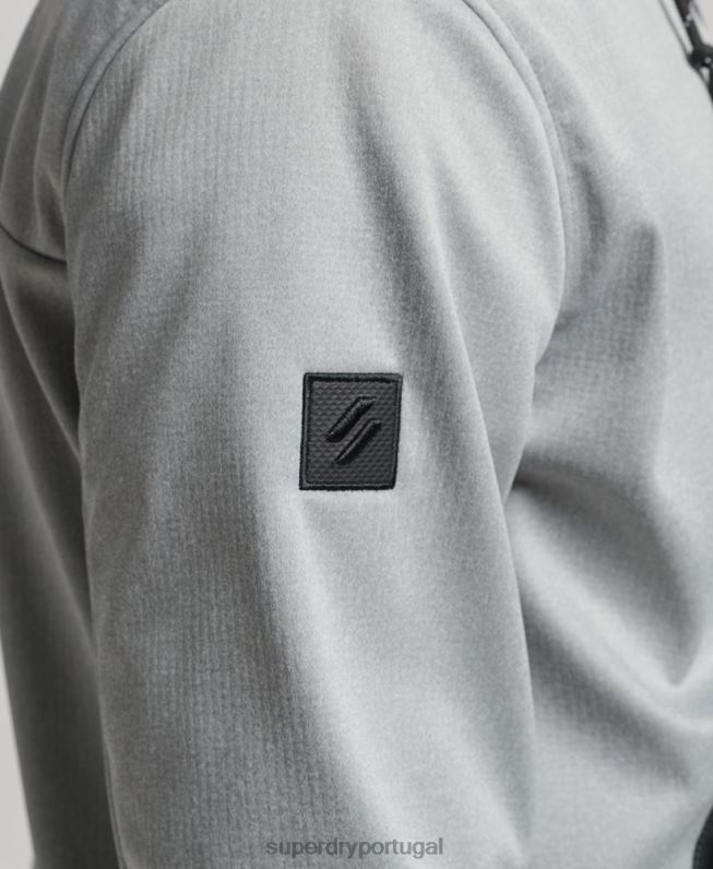 jaqueta de corrida tech soft shell homens cinza roupas Superdry 2208H1141