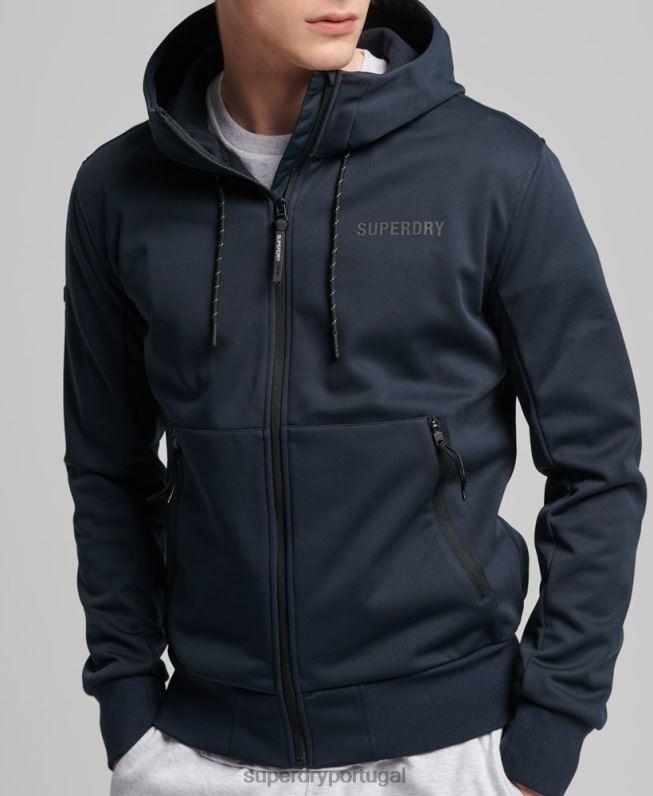 jaqueta de corrida tech soft shell homens marinha roupas Superdry 2208H4705