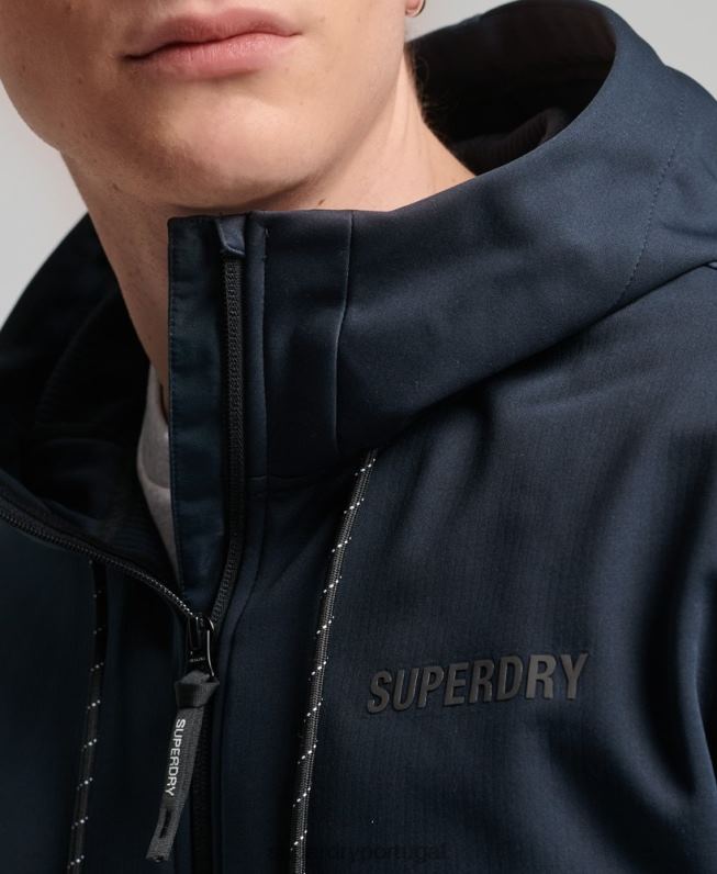 jaqueta de corrida tech soft shell homens marinha roupas Superdry 2208H4705