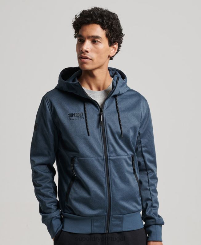 jaqueta de corrida tech soft shell homens marinha roupas Superdry 2208H4777