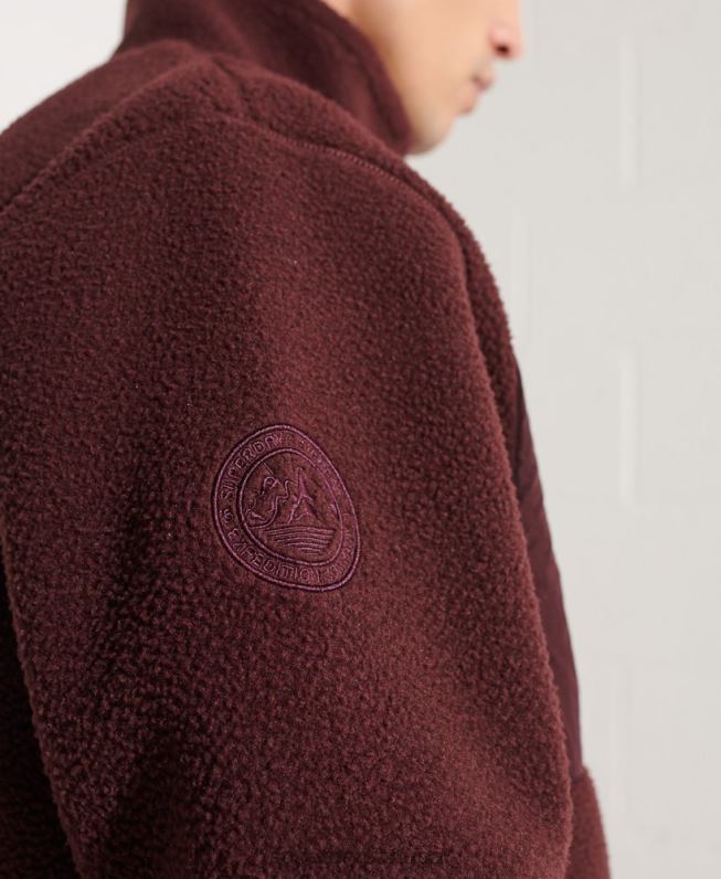 jaqueta de lã de expedição homens vermelho roupas Superdry 2208H867