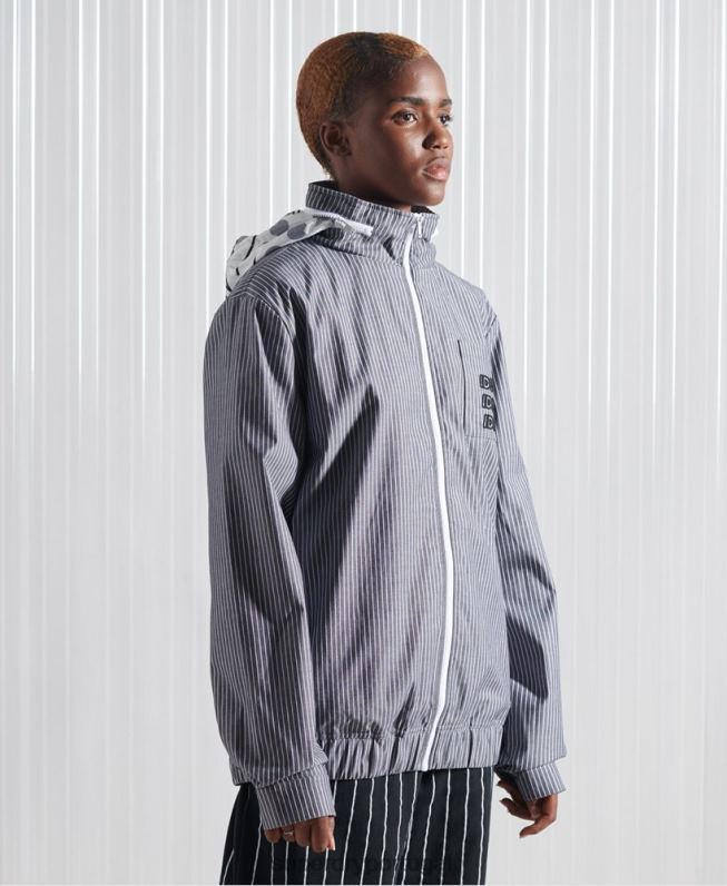 jaqueta de listras de cambraia sdx edição limitada homens azul roupas Superdry 2208H4767