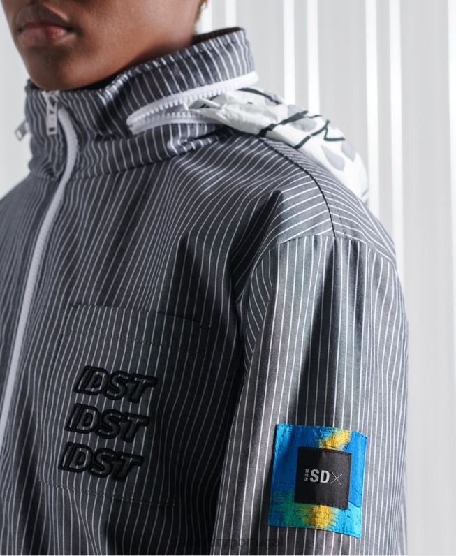 jaqueta de listras de cambraia sdx edição limitada homens azul roupas Superdry 2208H4767