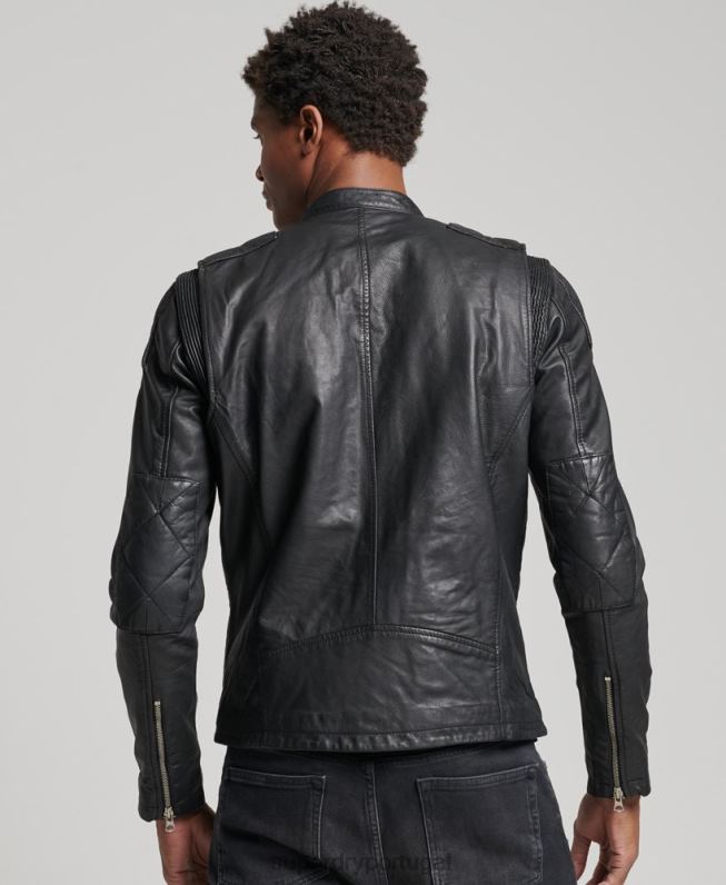 jaqueta de moto homens preto roupas Superdry 2208H4436