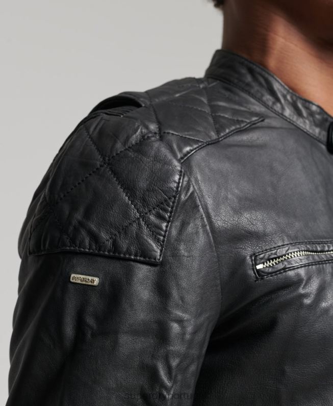 jaqueta de moto homens preto roupas Superdry 2208H4436