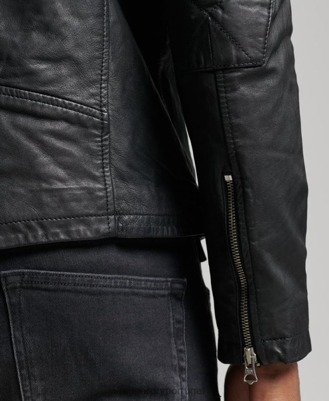 jaqueta de moto homens preto roupas Superdry 2208H4436