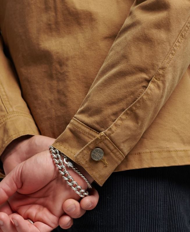 jaqueta de rancho de roupa de trabalho homens marrom roupas Superdry 2208H4450